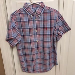 Boys’ Plaid Polo Button Down